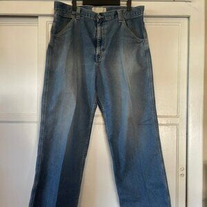 Vintage Levis Men's Jeans Size 38 X 32 Blank Signature Baggy Wide Leg 90's Blue